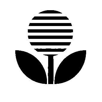 Striped Sunflower Plant Logo