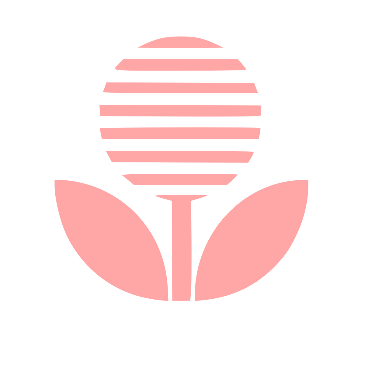 Striped Sunflower Plant Logo #ffa6a6