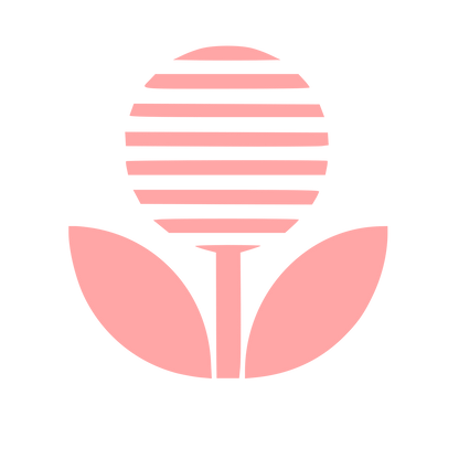 Striped Sunflower Plant Logo #ffa6a6