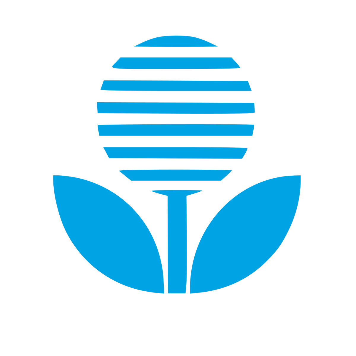 Striped Sunflower Plant Logo #00a3e4