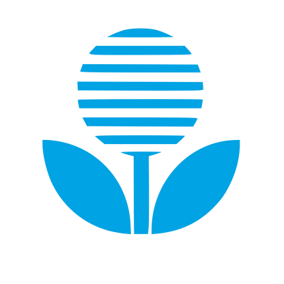 Striped Sunflower Plant Logo #00a3e4