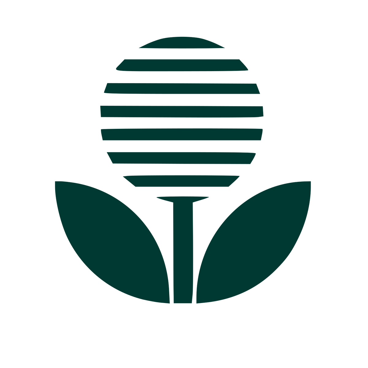 Striped Sunflower Plant Logo #003932
