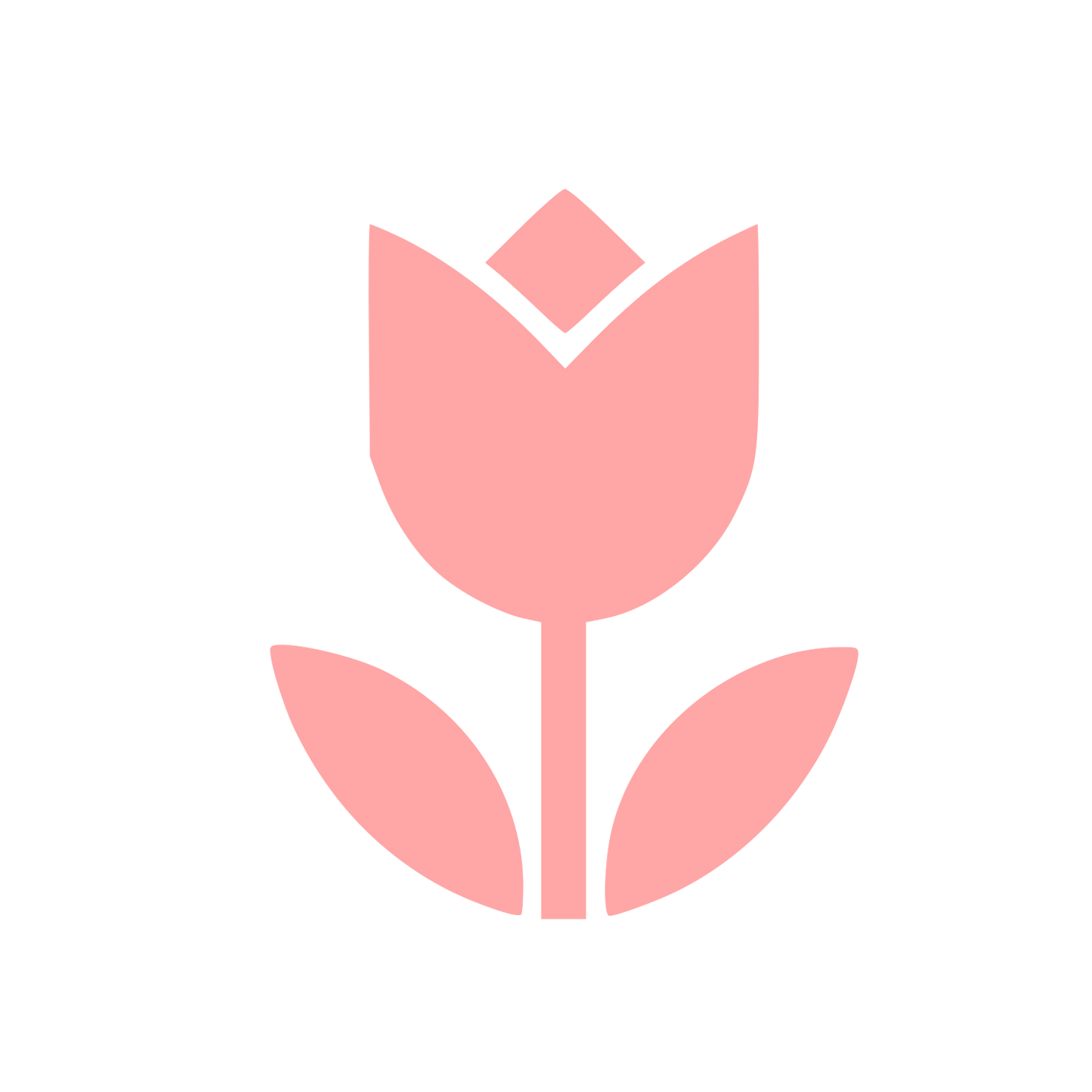 Tulip Flower Pictogram Logo #ffa6a6