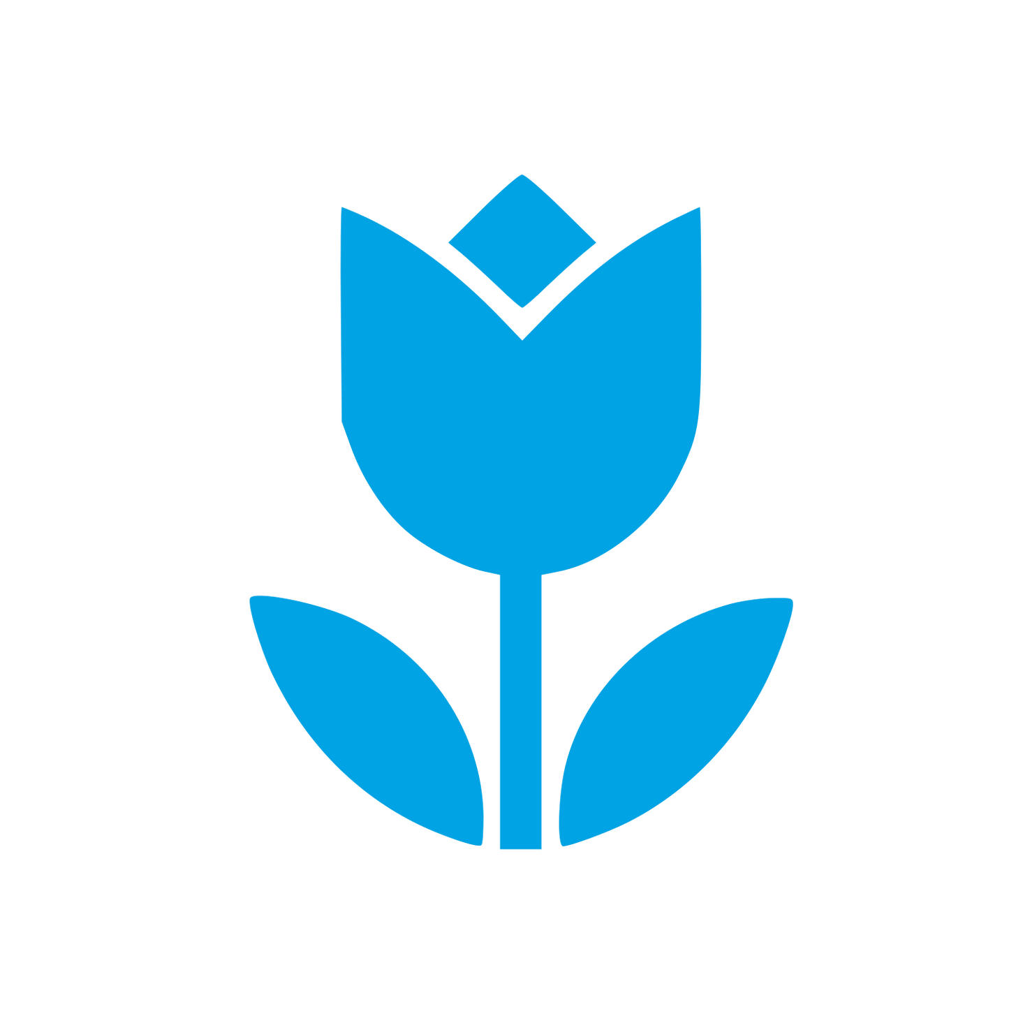 Tulip Flower Pictogram Logo #00a3e4
