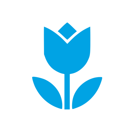 Tulip Flower Pictogram Logo #00a3e4
