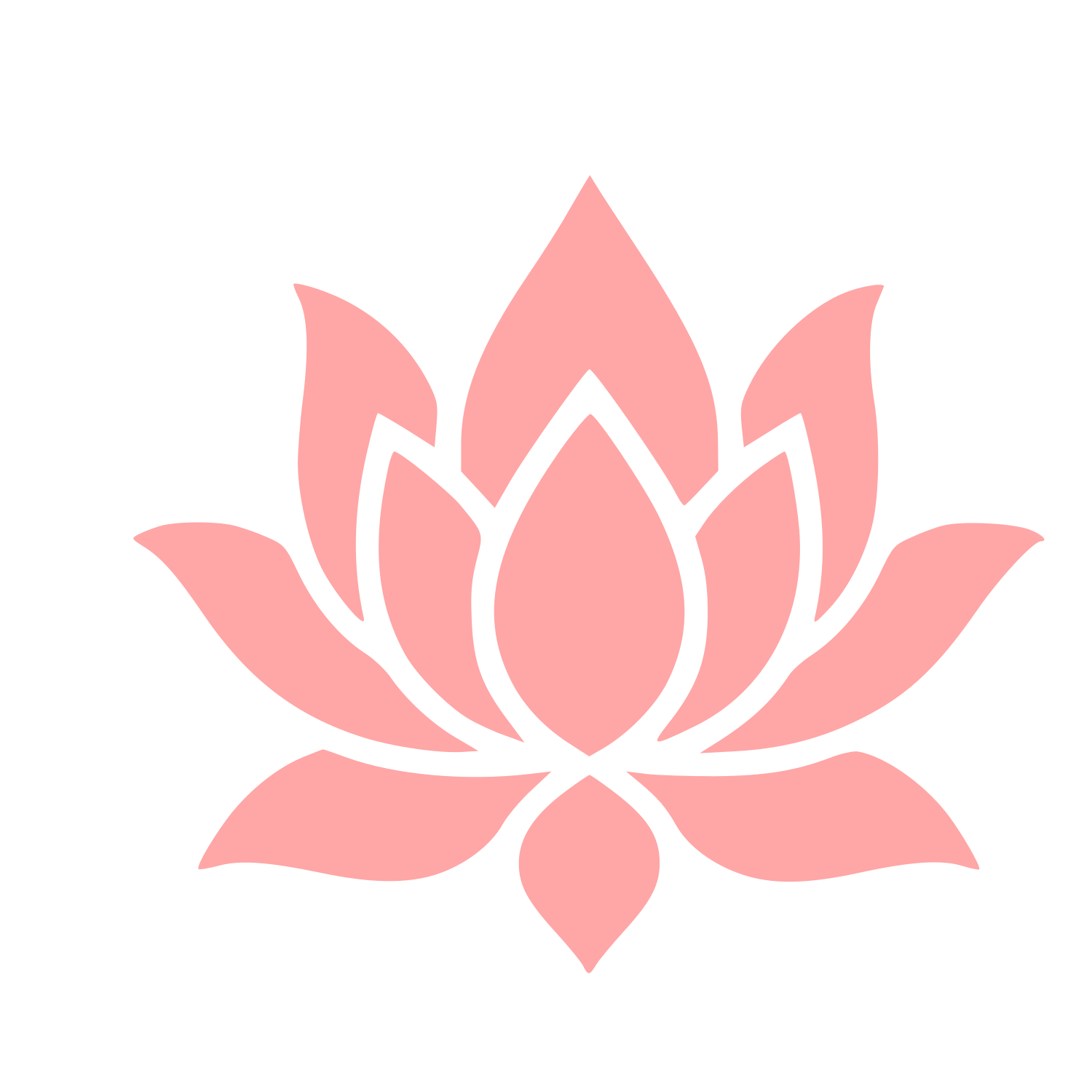 Tattoo Flash Lotus Logo #ffa6a6