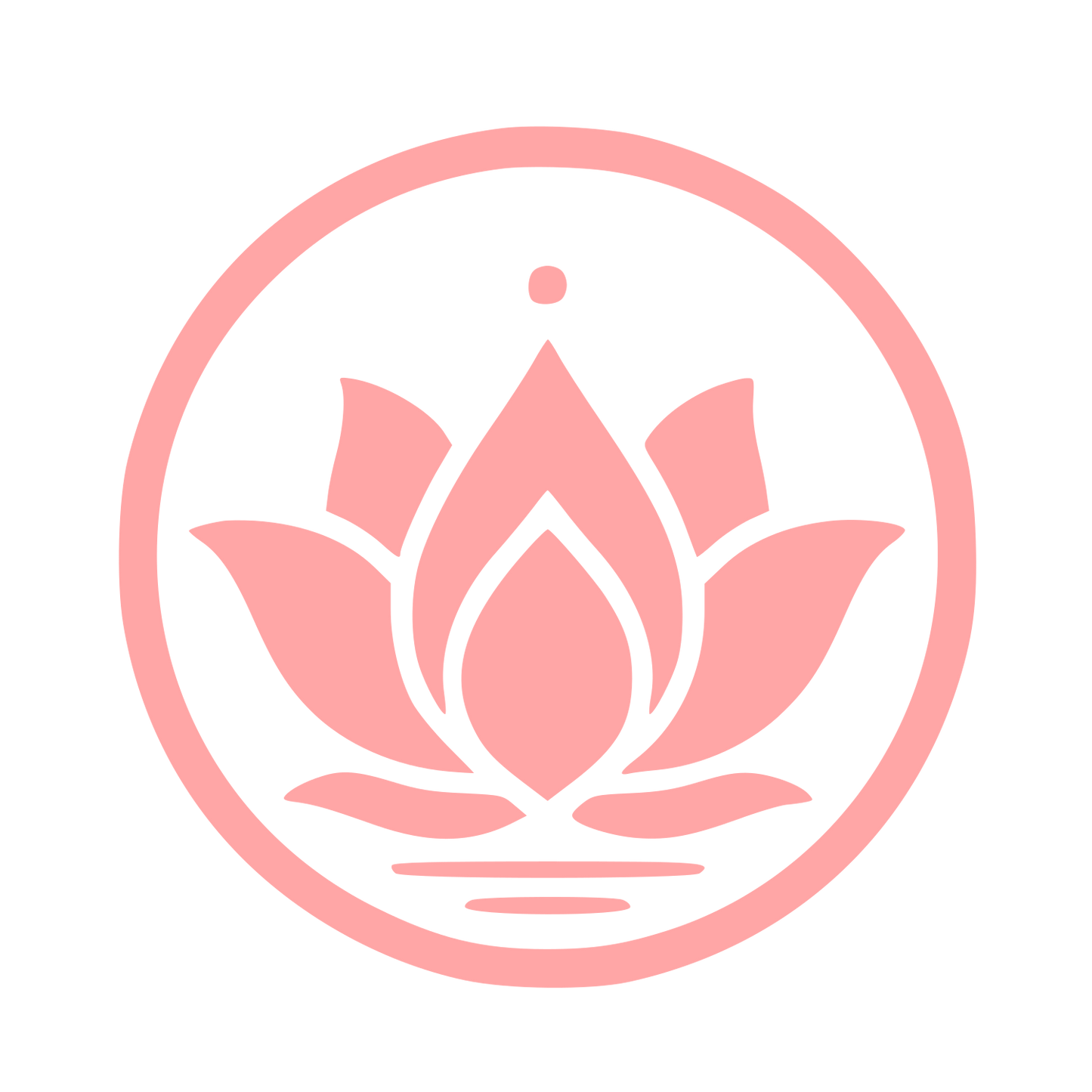 Lotus Flower Circle Logo #ffa6a6