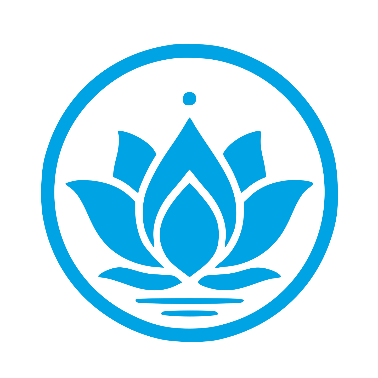 Lotus Flower Circle Logo #00a3e4