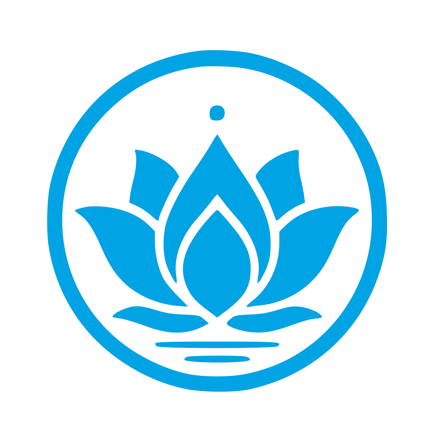 Lotus Flower Circle Logo #00a3e4