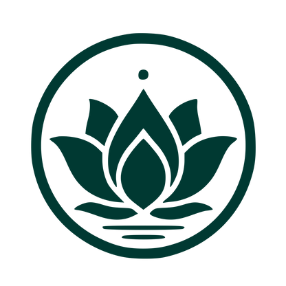Lotus Flower Circle Logo #003932
