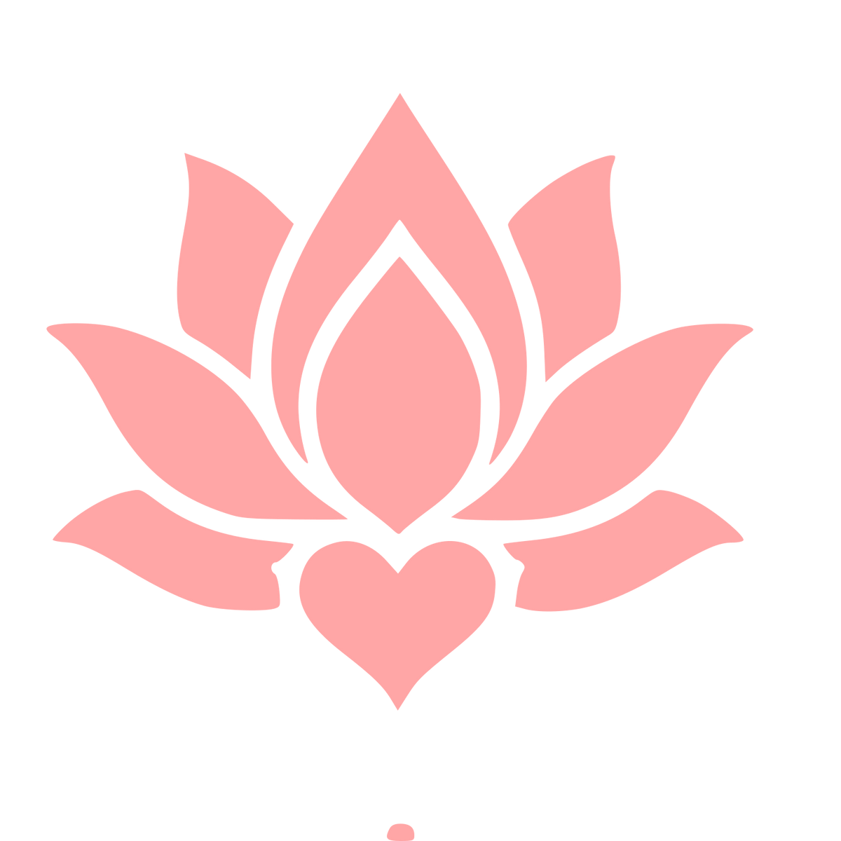 Lotus Heart Tattoo Logo #ffa6a6
