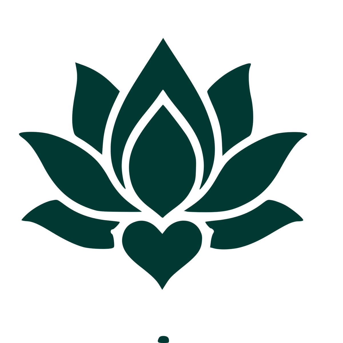 Lotus Heart Tattoo Logo #003932