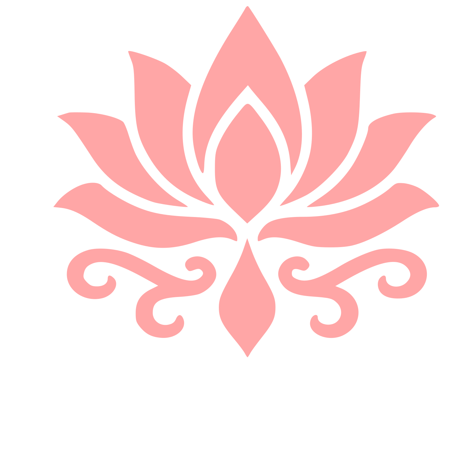 Tattoo Flash Lotus Logo #ffa6a6