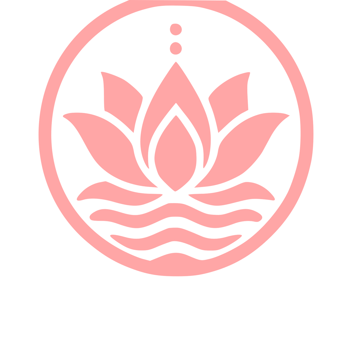 Lotus Flower Circle Logo #ffa6a6