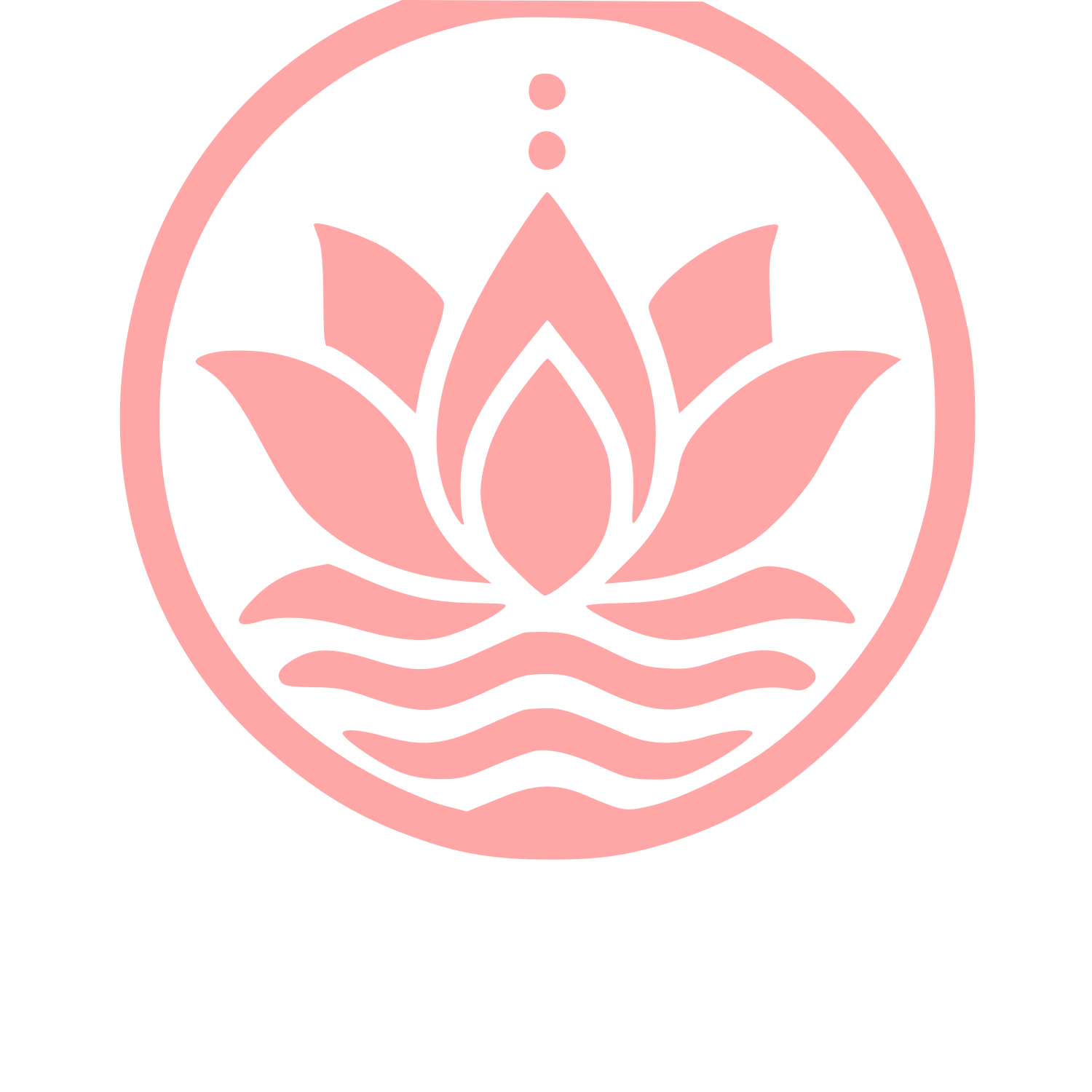 Lotus Flower Circle Logo #ffa6a6