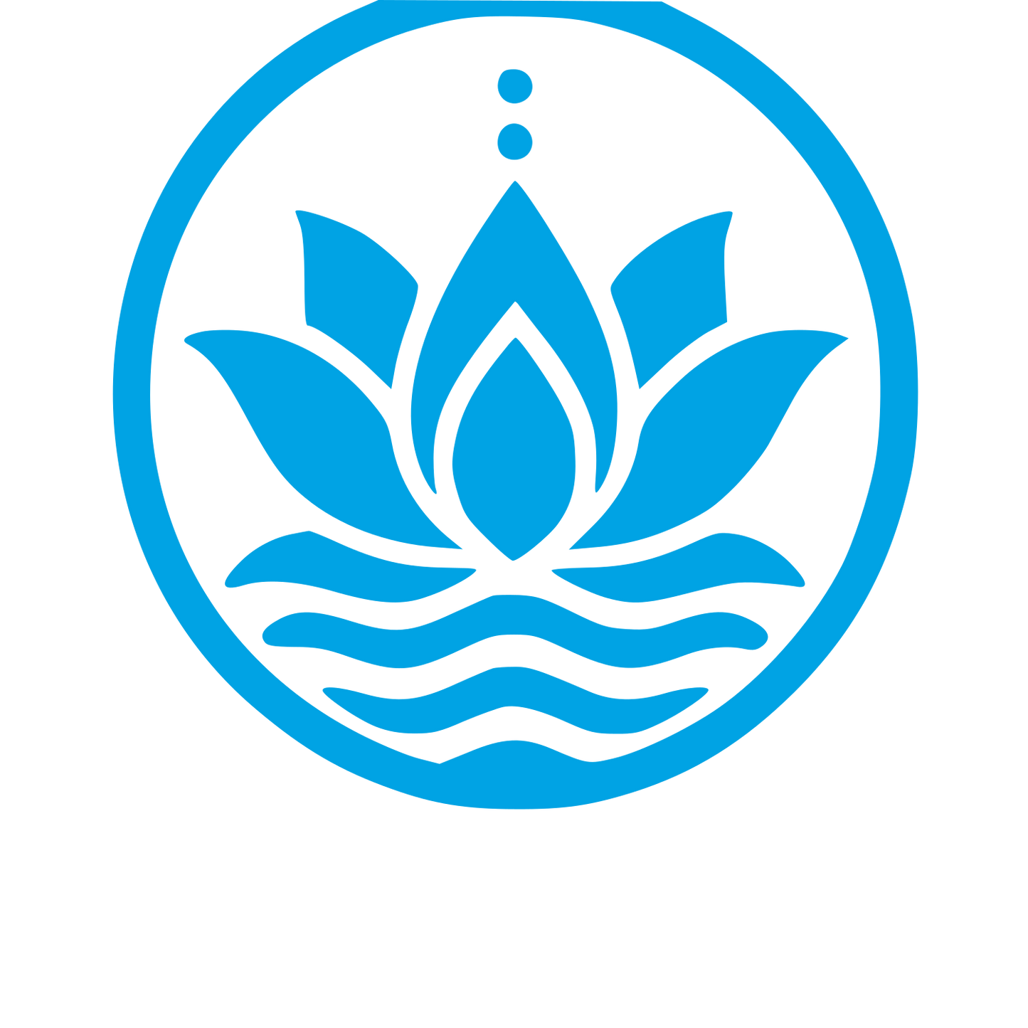 Lotus Flower Circle Logo #00a3e4