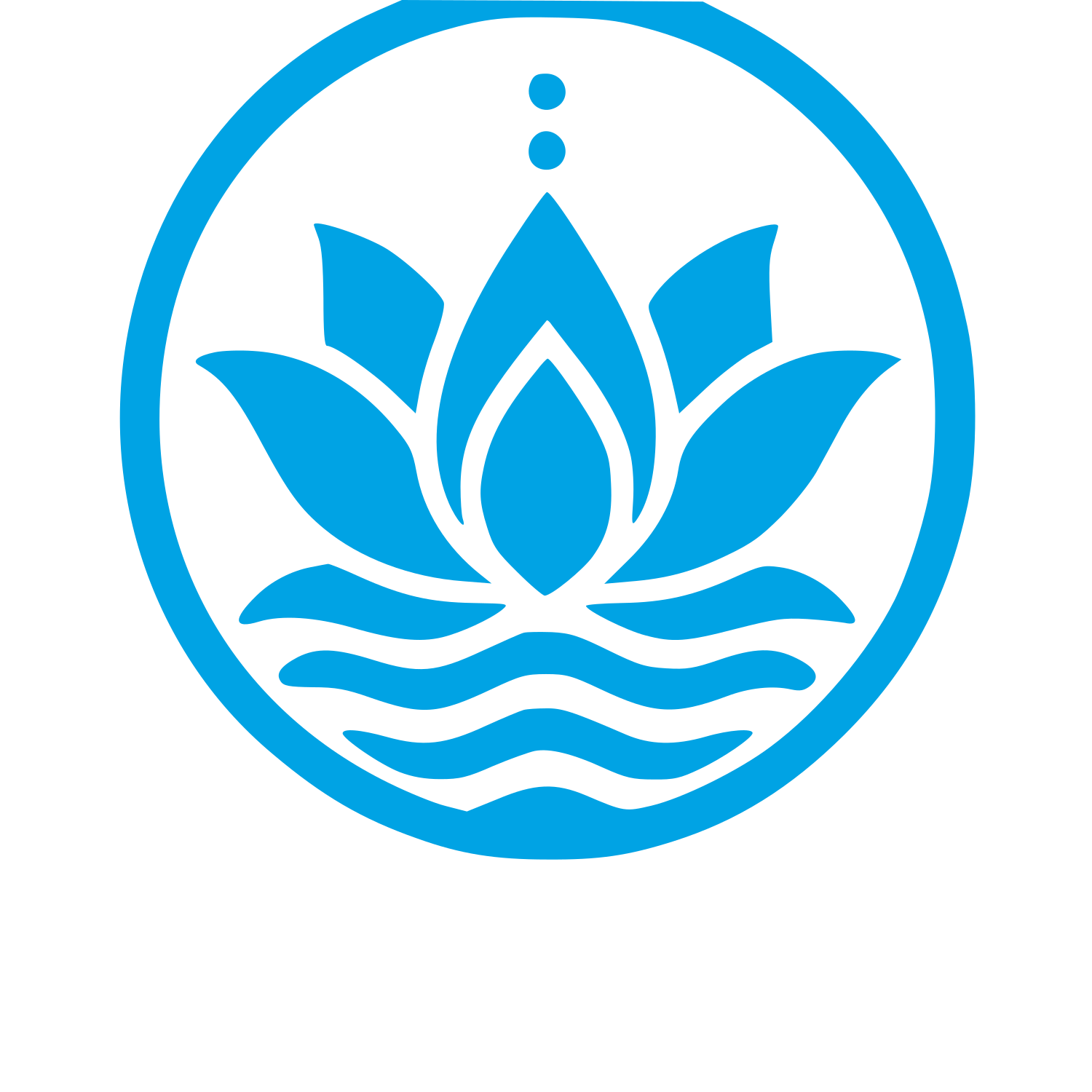 Lotus Flower Circle Logo #00a3e4