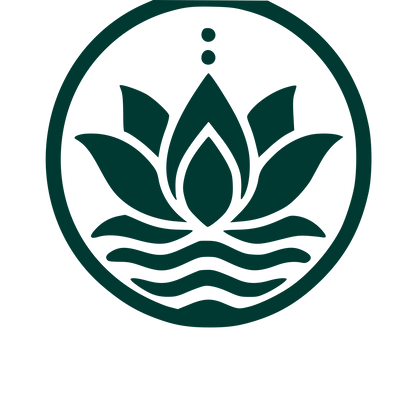 Lotus Flower Circle Logo #003932