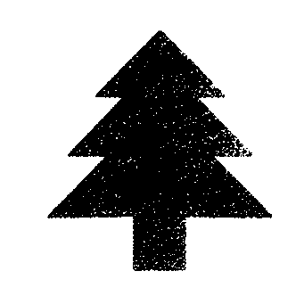 Riso Print Pine Tree Logo