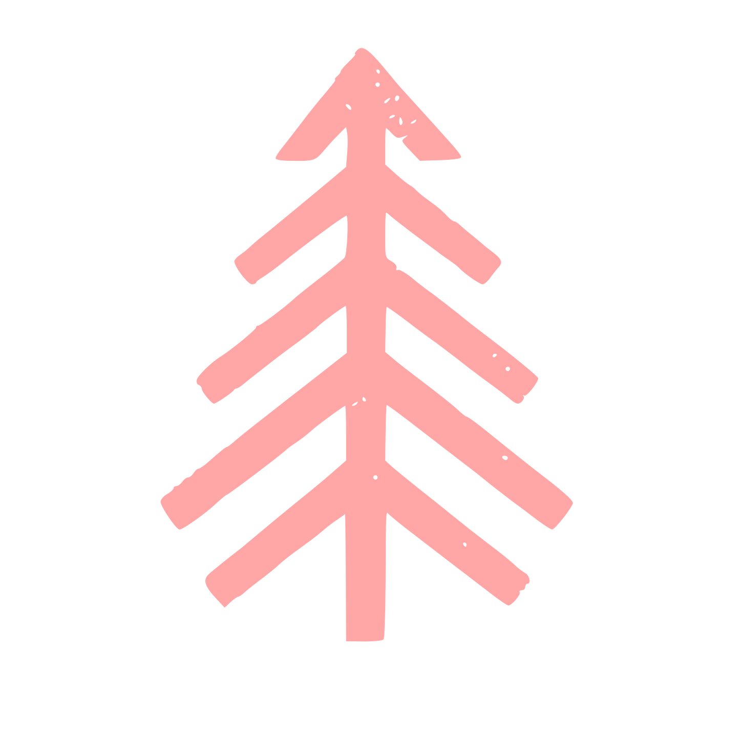 Hand Drawn Pine Tree Logo #ffa6a6