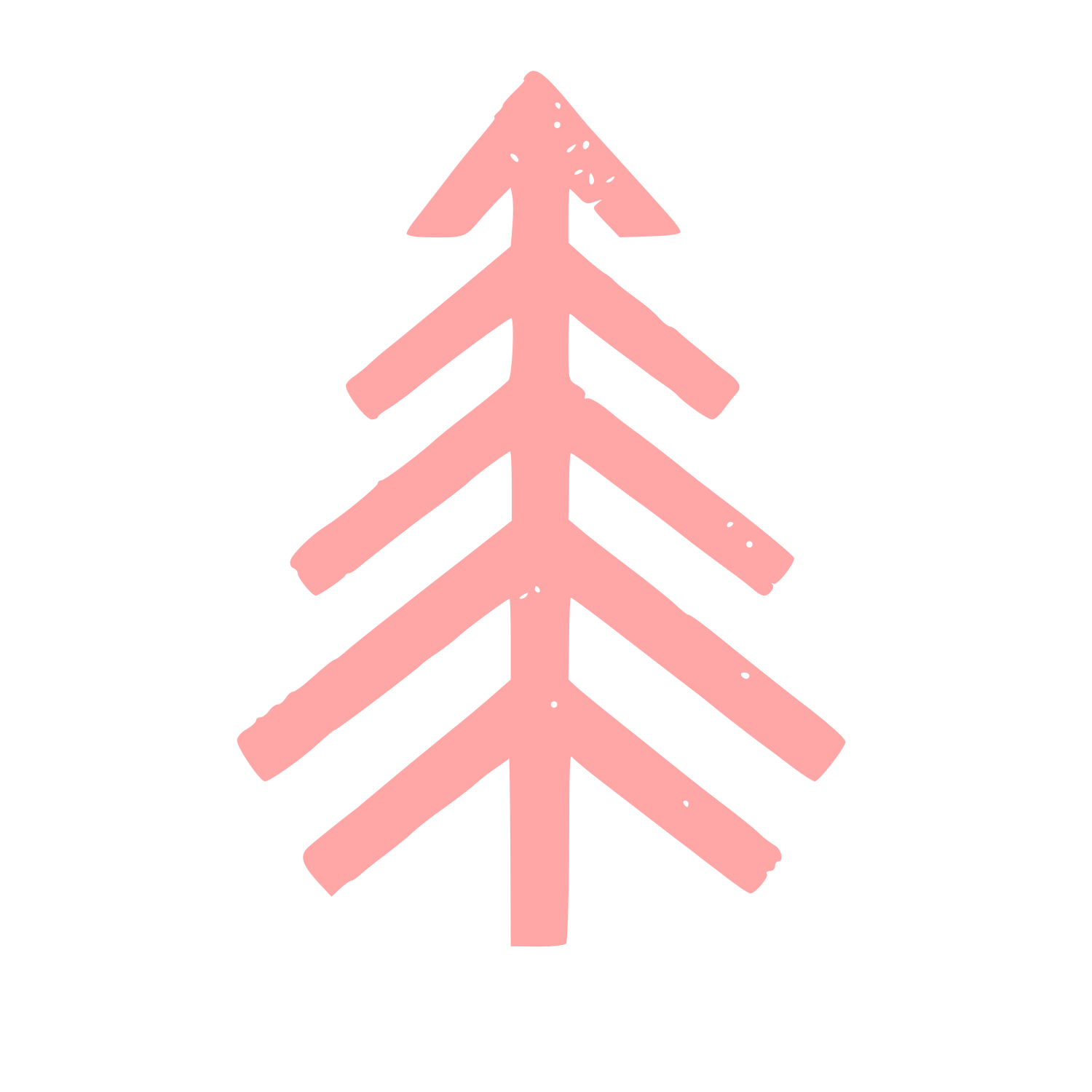 Hand Drawn Pine Tree Logo #ffa6a6