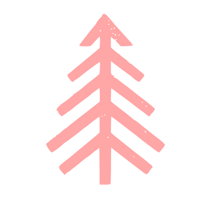 Hand Drawn Pine Tree Logo #ffa6a6