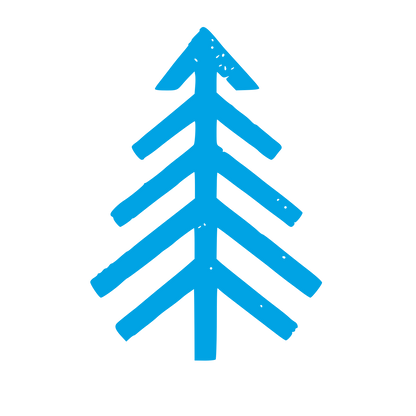 Hand Drawn Pine Tree Logo #00a3e4