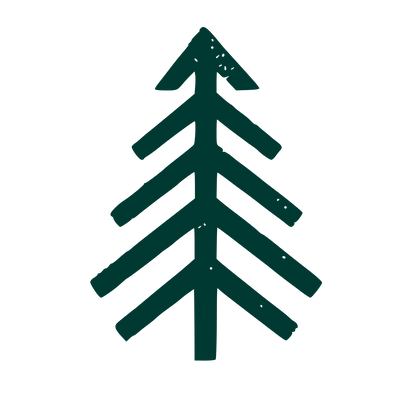 Hand Drawn Pine Tree Logo #003932