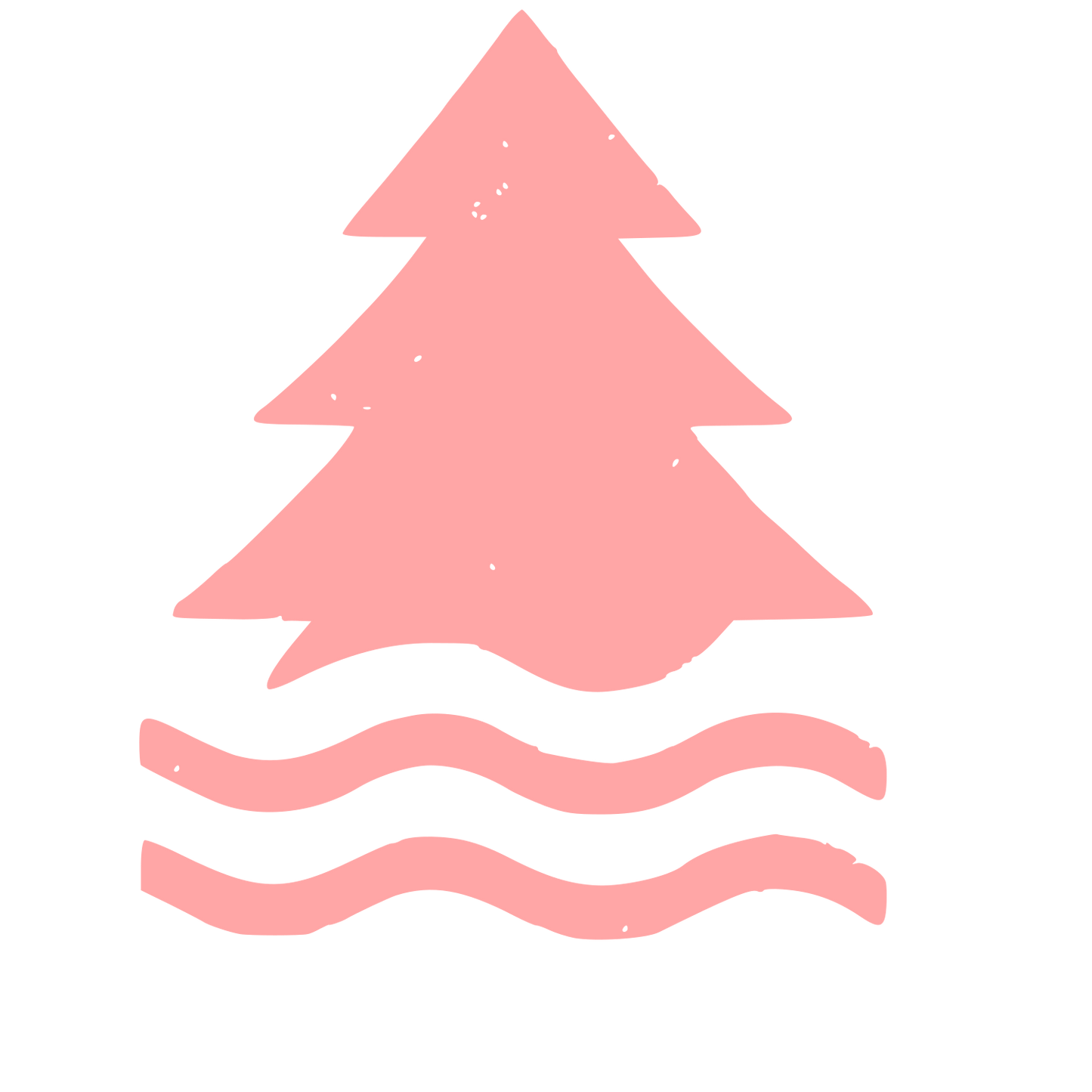 Pine Tree Water Logo #ffa6a6
