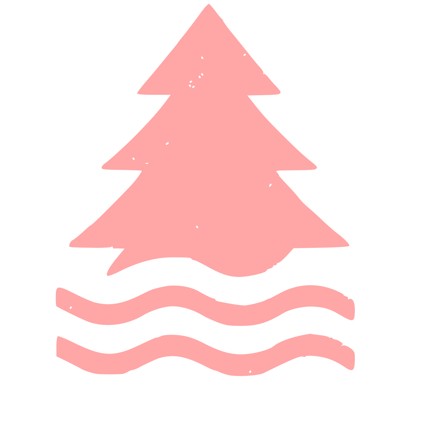 Pine Tree Water Logo #ffa6a6