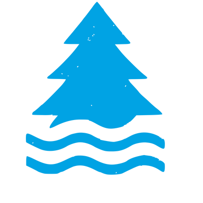 Pine Tree Water Logo #00a3e4