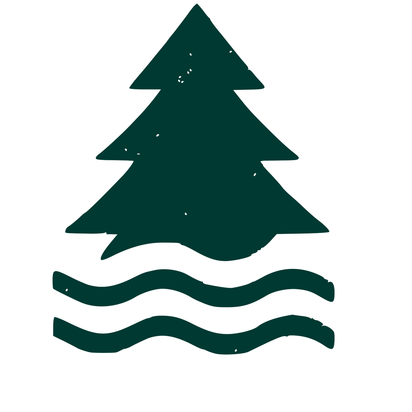 Pine Tree Water Logo #003932