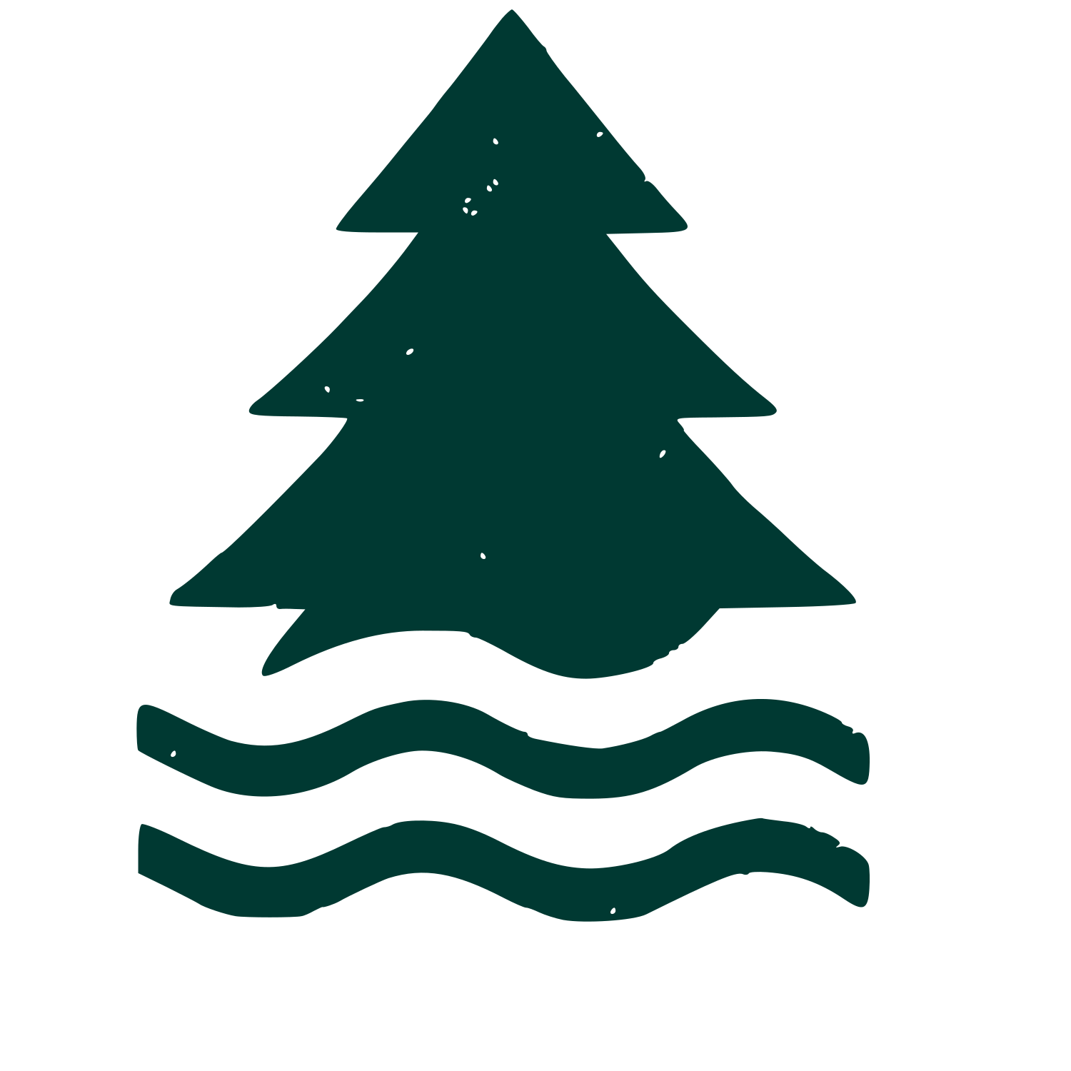 Pine Tree Water Logo #003932