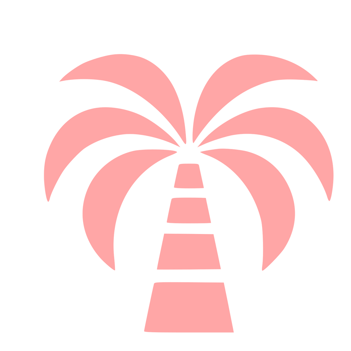 Bold Palm Tree Logo #ffa6a6
