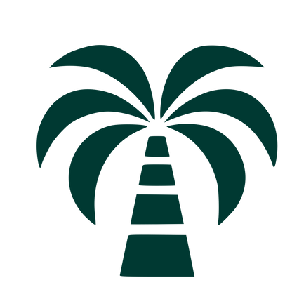 Bold Palm Tree Logo #003932