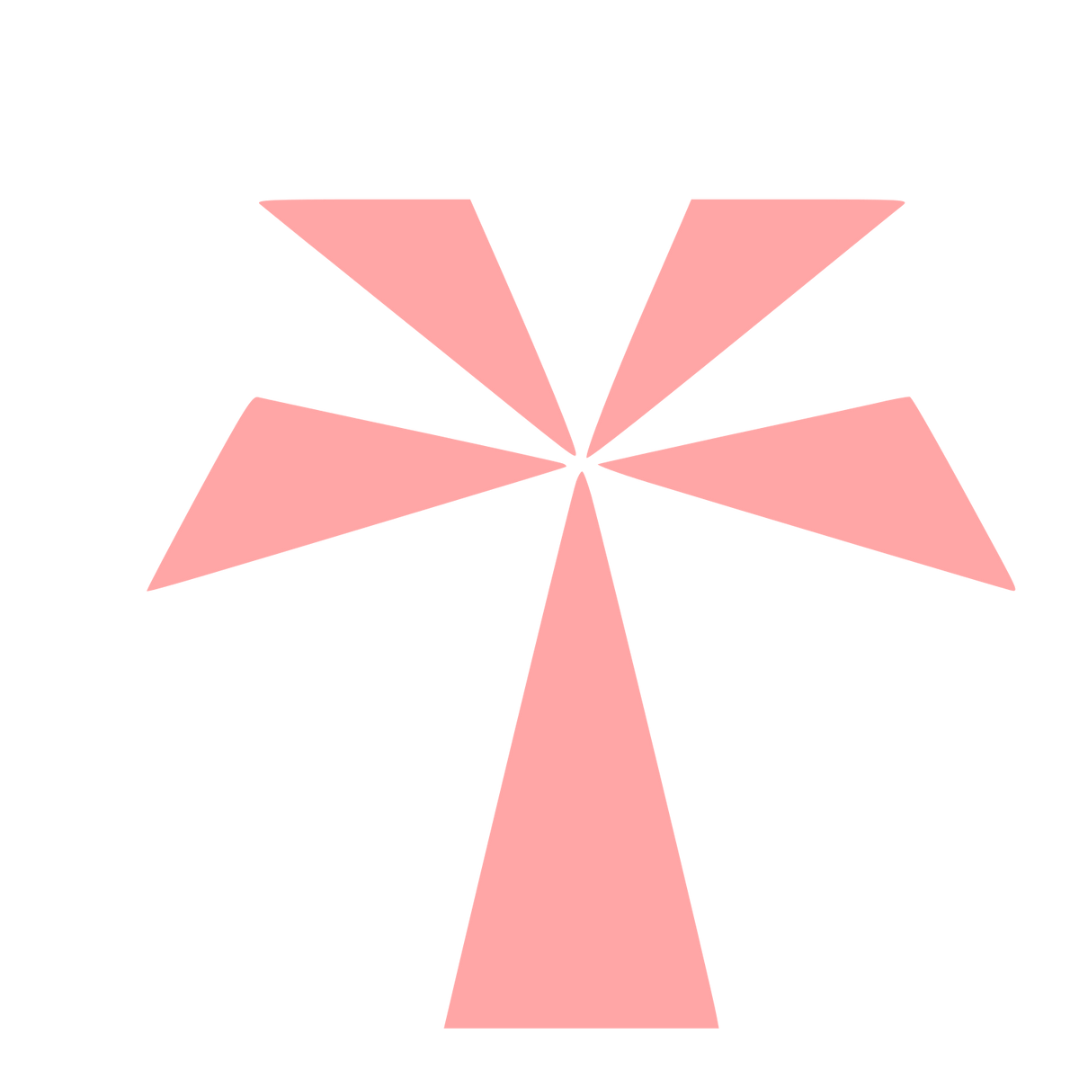 Bold Geometric Palm Tree Logo #ffa6a6