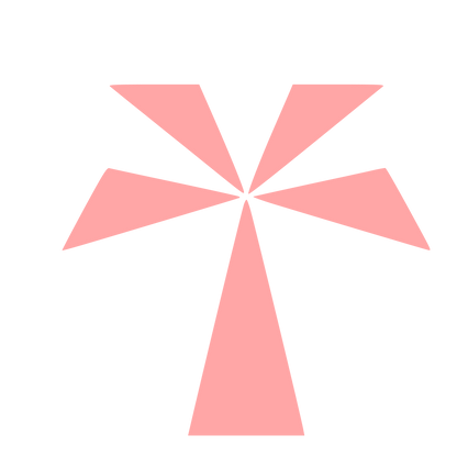 Bold Geometric Palm Tree Logo #ffa6a6