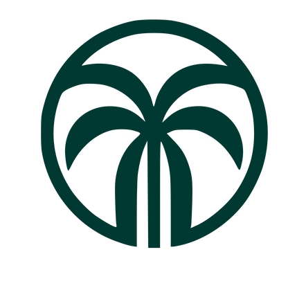 Palm Tree Circle Logo #003932