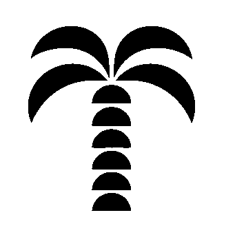 Bold Geometric Palm Tree Logo