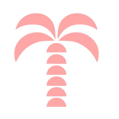 Bold Geometric Palm Tree Logo #ffa6a6