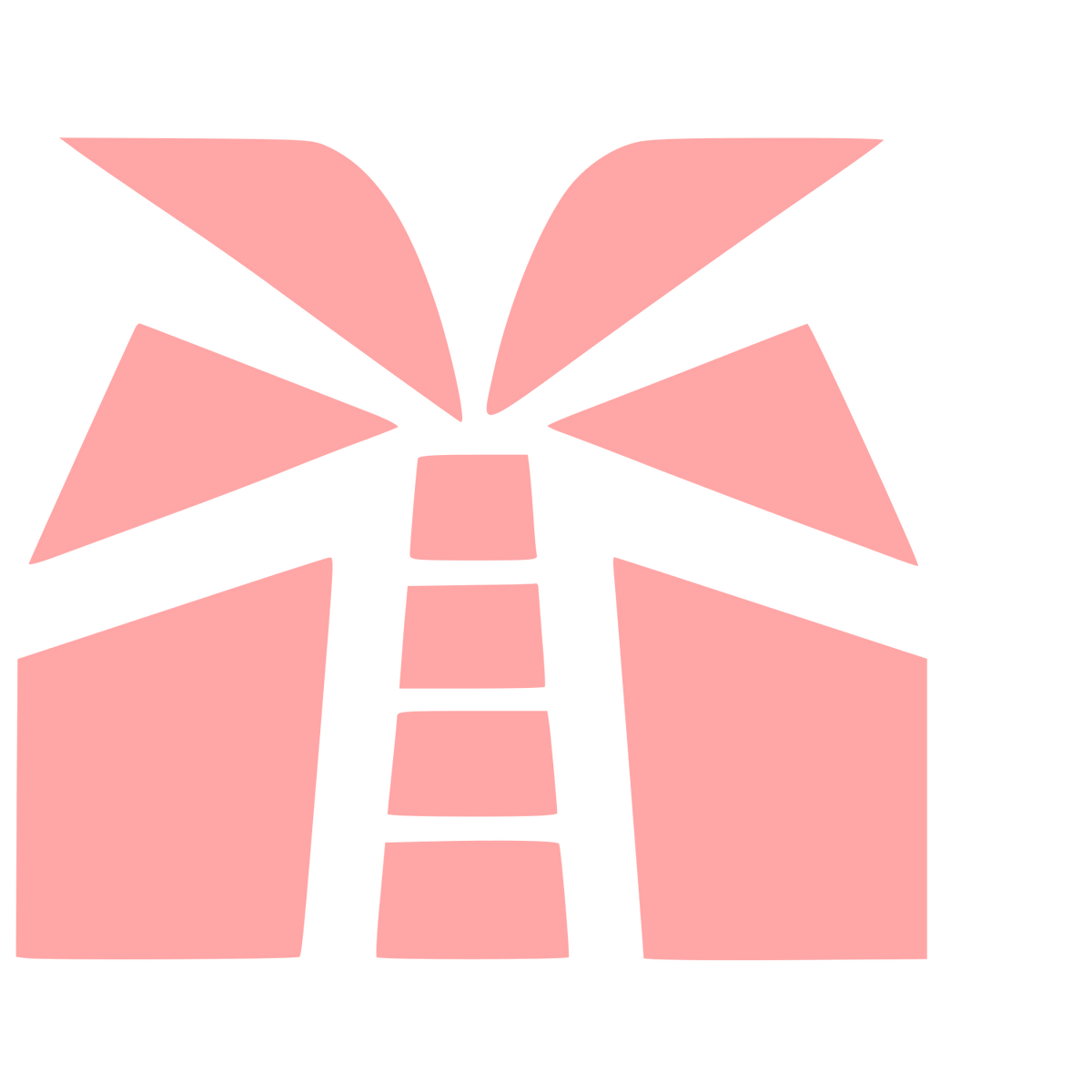 Bold Geometric Palm Tree Logo #ffa6a6