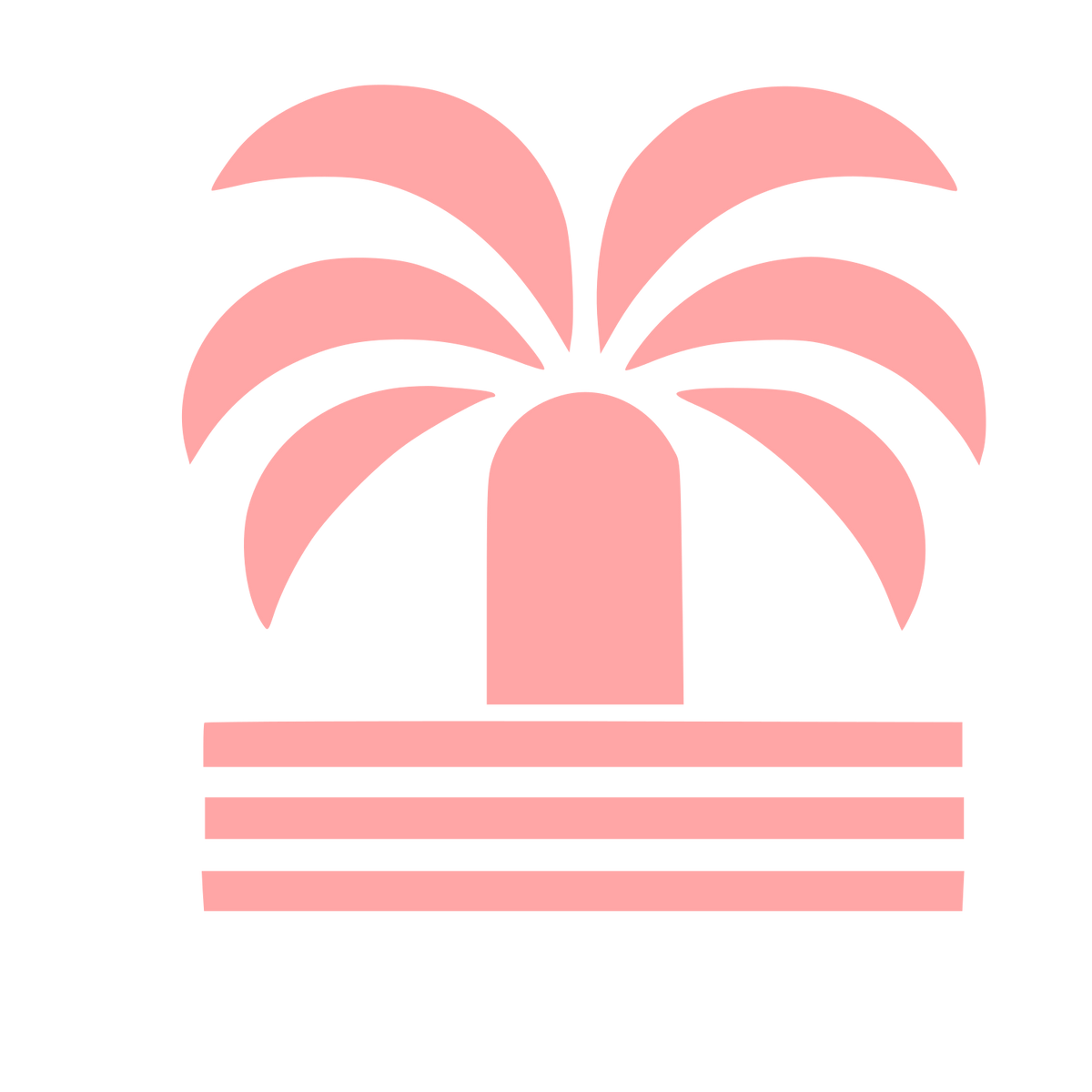 Palm Tree Stripe Logo #ffa6a6