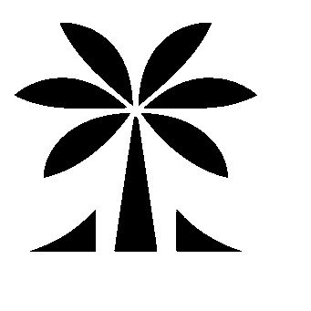 Bold Geometric Palm Tree Logo