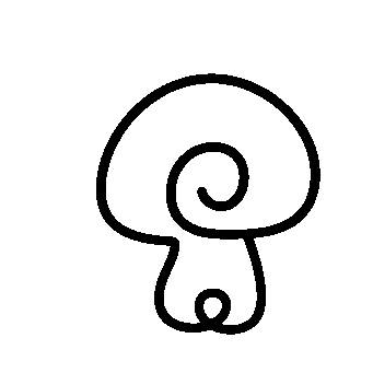 Monoline Spiral Mushroom Logo