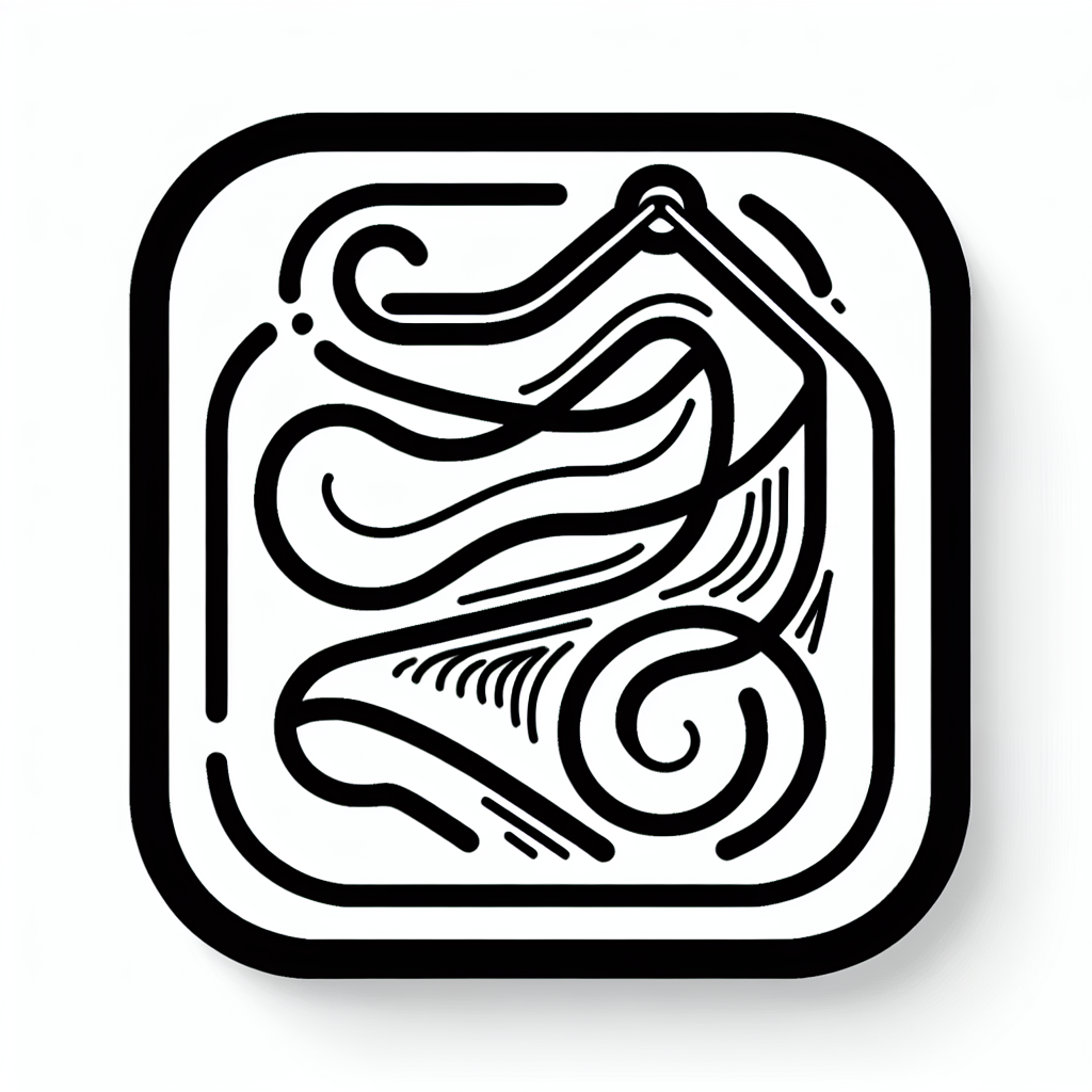 Wave Line Art in Square