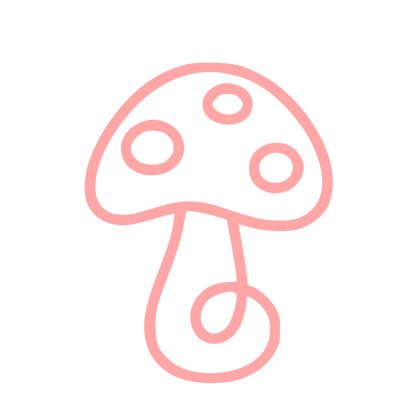 Monoline Mushroom Logo #ffa6a6