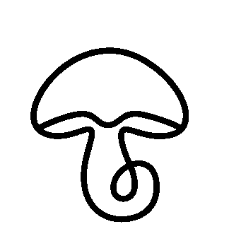 Monoline Mushroom Logo