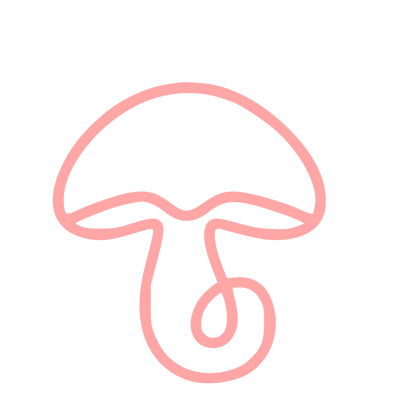 Monoline Mushroom Logo #ffa6a6