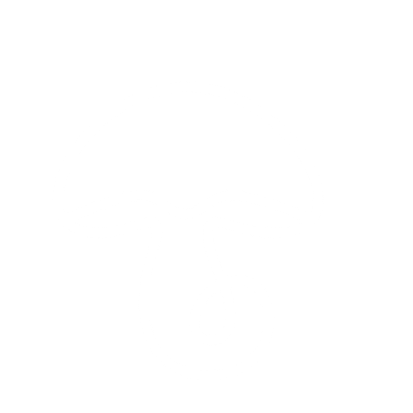 Monoline Mushroom Logo #ffffff