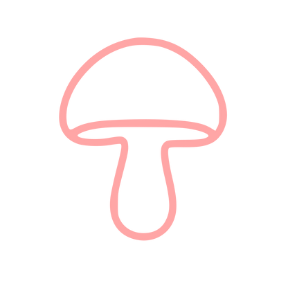 Monoline Mushroom Logo #ffa6a6